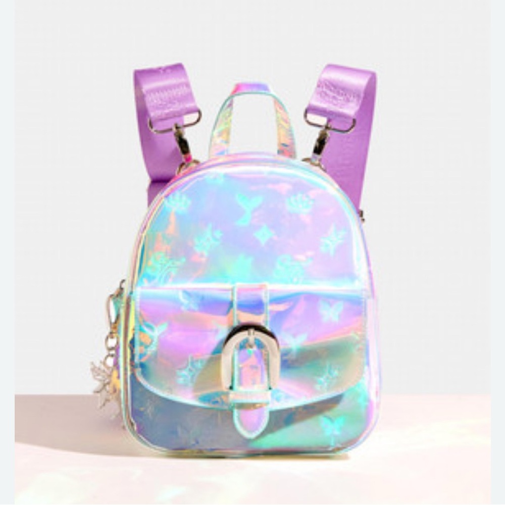 Sparkl Fairy couture Holographic Mini Backpack with Purple Straps